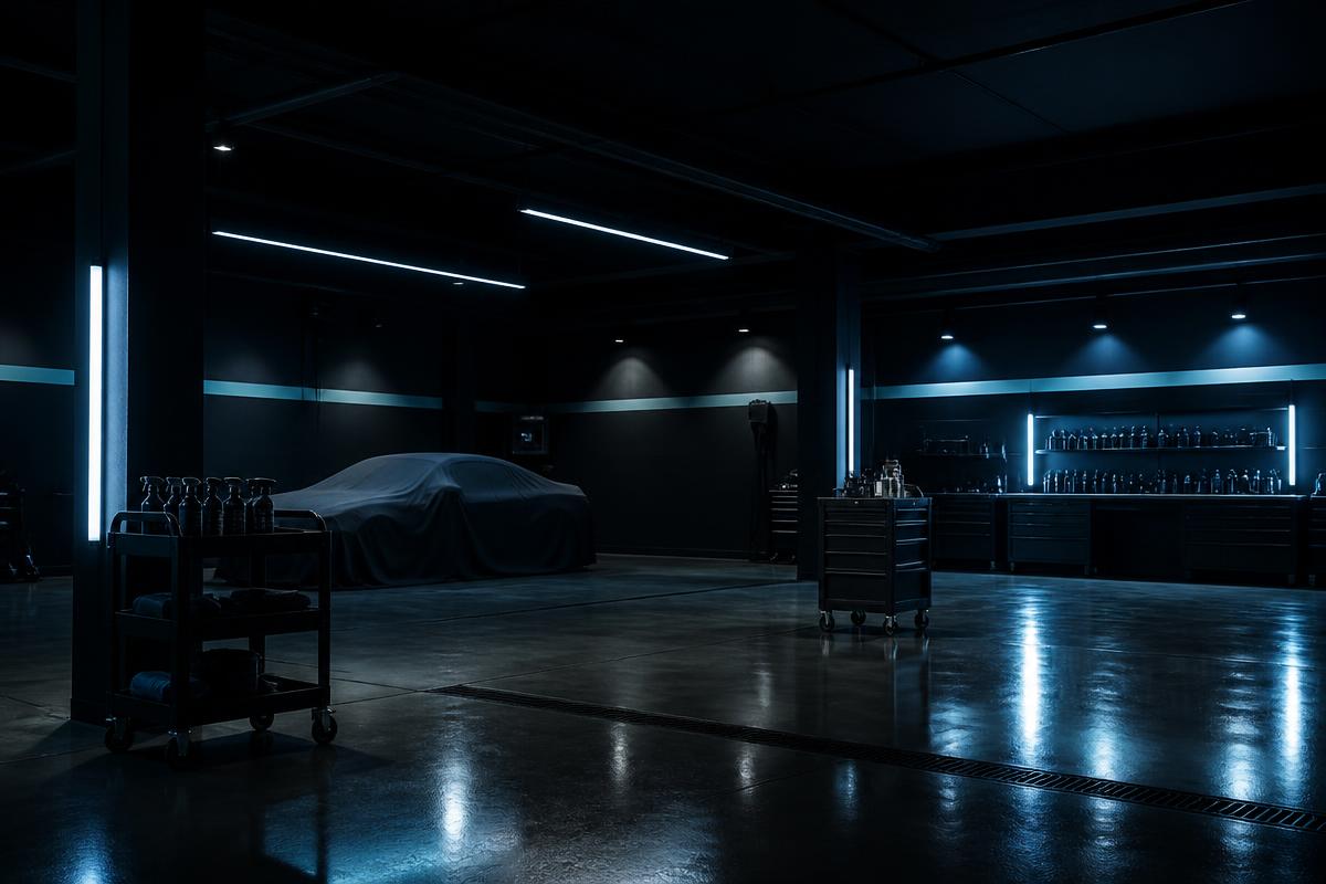 Detailing štúdio NN Detailing v Trsticiach s prémiovým vybavením a tmavým interiérom